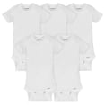 thumbnail image 1 of Gerber® 5-Pack Short Sleeve Bodysuits in White, 1 of 5