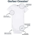 thumbnail image 4 of Gerber® 5-Pack Short Sleeve Bodysuits in White, 4 of 5