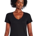 thumbnail image 1 of George Women's Core Slub V-Neckline Tee, 1 of 6