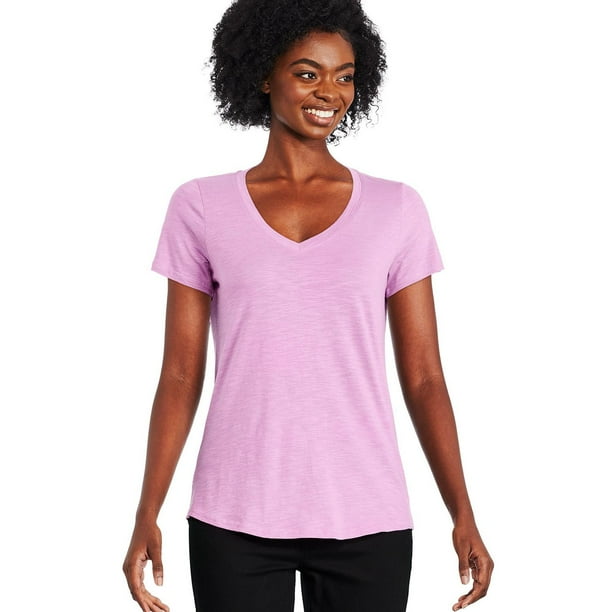 Women's Core Slub VNeckline Tee Walmart.ca