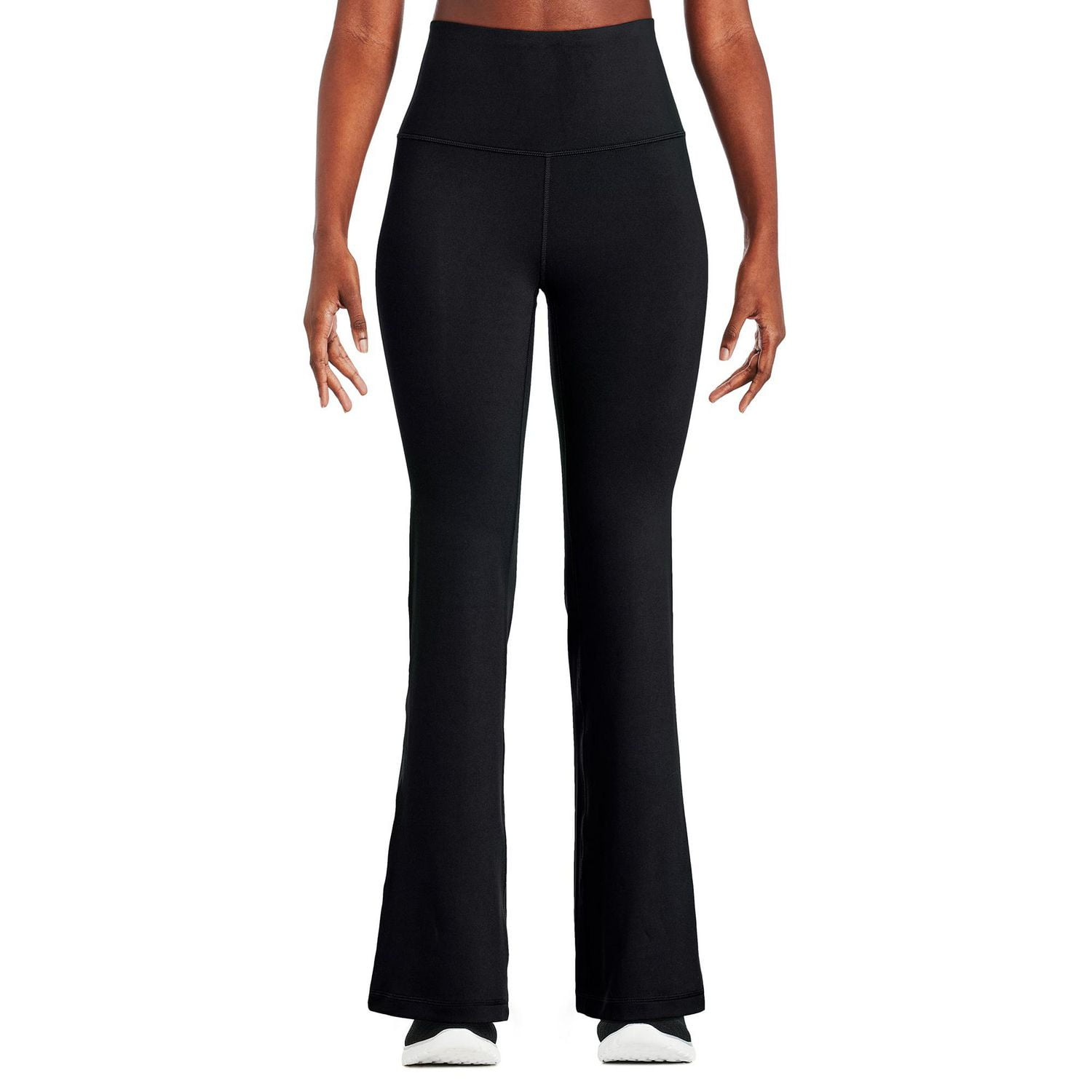 AVANOVA Black Women's Yoga Dress Pants Stretchy Work Slacks Business Casual  Office Flare Bell-Bottom/Boot-Cut Elastic Waist Regular Fit Trouser Pant