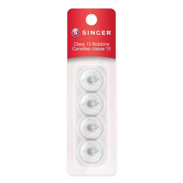 Singer Plastic Class 15 Bobbins - 4 pack