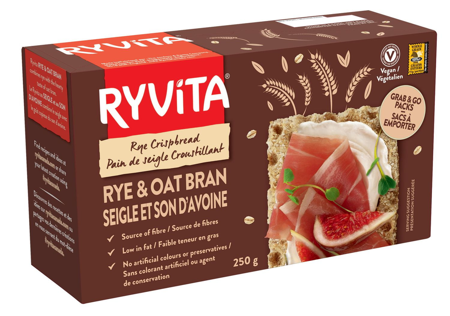 Ryvita Rye & Oat Bran Wholegrain Rye Crispbread Walmart Canada