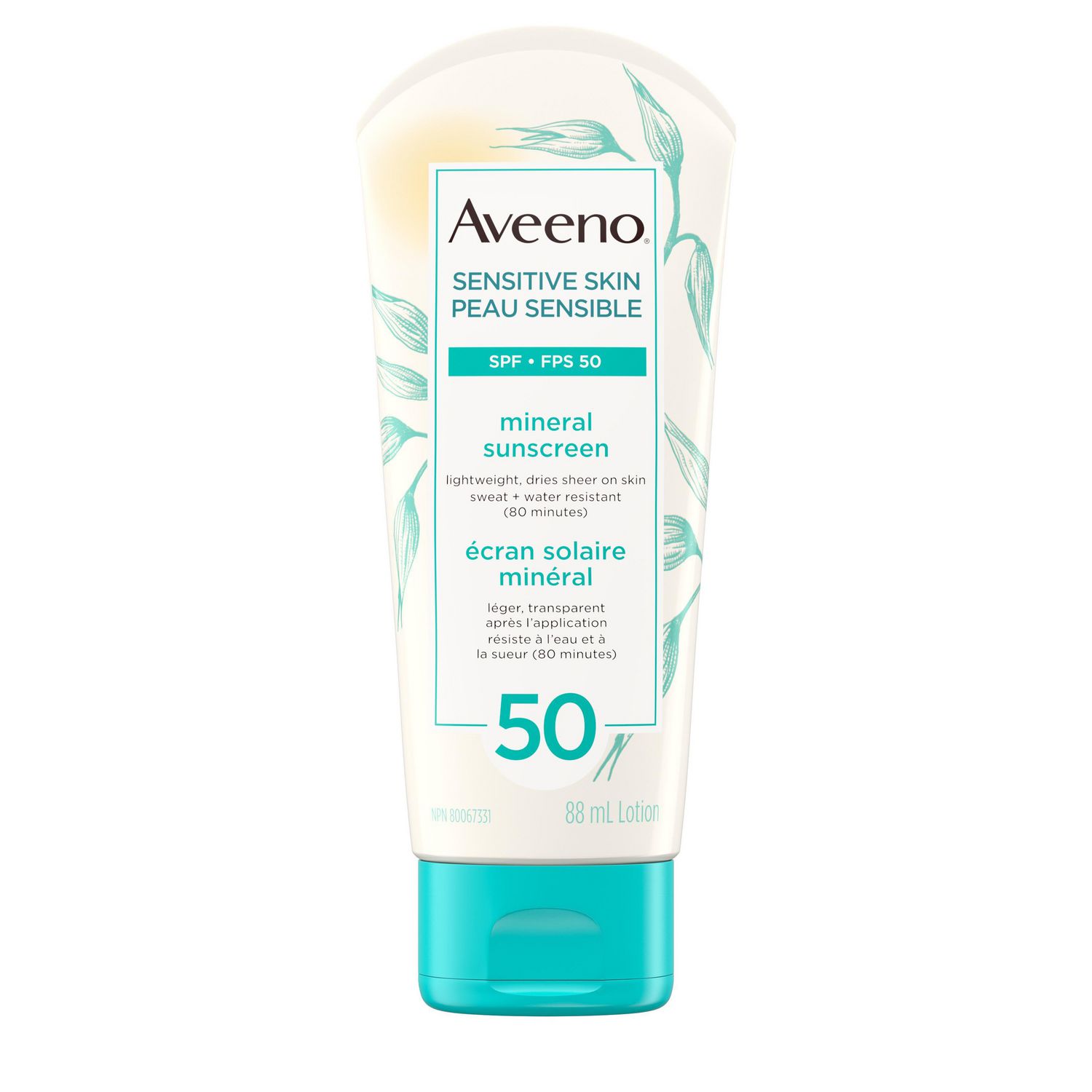 Aveeno Mineral Sunscreen for Sensitive Skin SPF 50 | Walmart Canada
