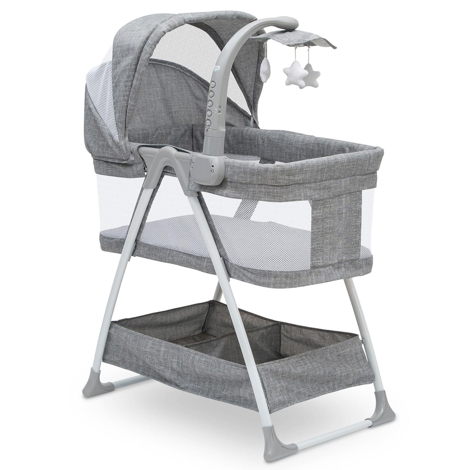 Delta Children Ultralight City Sleeper Bassinet Grey Tweed Walmart