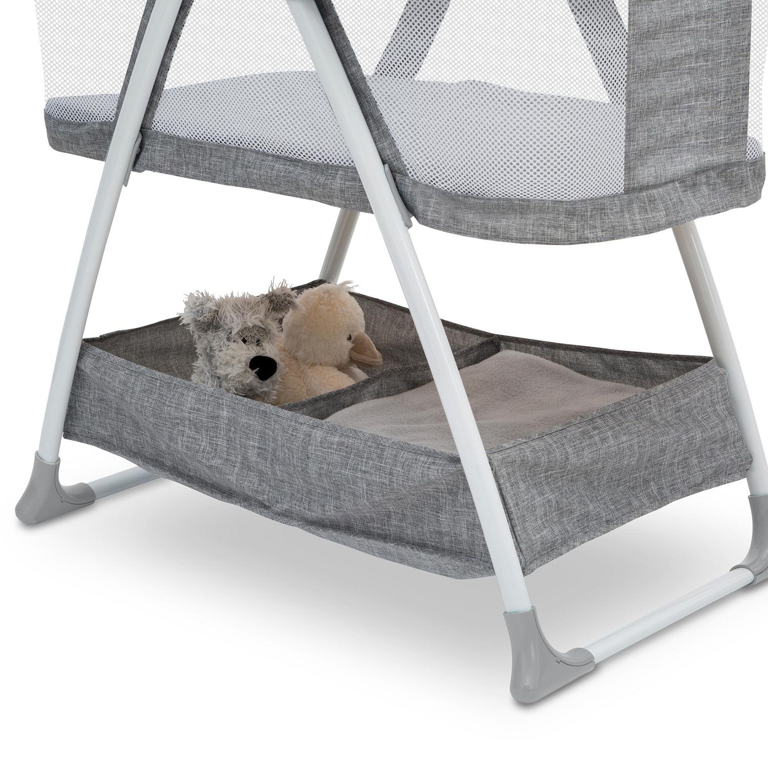 Delta Children Ultralight City Sleeper Bassinet Grey Tweed Walmart