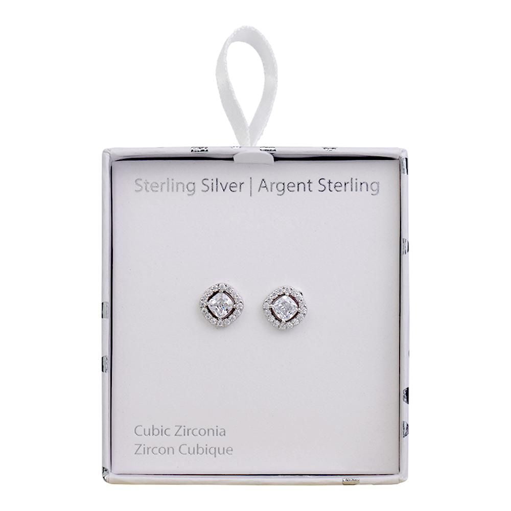 Luxury Designs Cubic Zirconia Halo studs