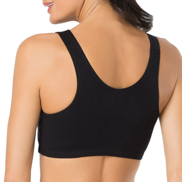 3-Pack Fruit of the Loom Women's Spaghetti Strap Cotton Sports Bra (Sizes  32-44, Rose/White/Black) $7.45 ($2.48 each) + Free S&H w/ Walmart+ or $35+  or Free Store Pickup at Walmart