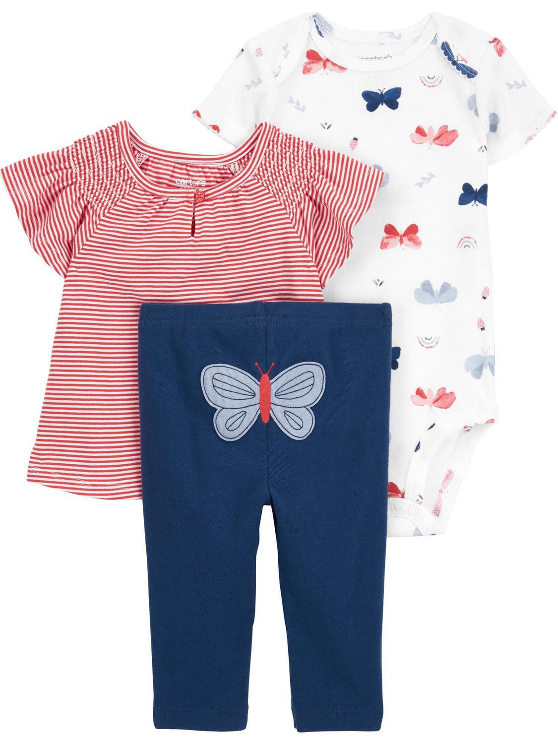 Carter's Child of Mine Newborn girls' 3-piece Set - Butterfly