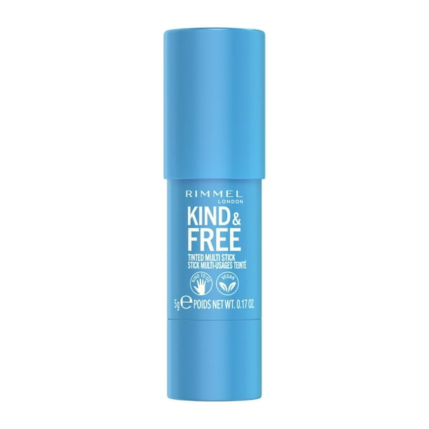 Rimmel Kind & Free Multi-Stick, pour les joues et les lèvres, hydratant, couleur modulable, formule végétalienne, formule propre Formule intensément hydratante