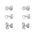 thumbnail image 1 of Luxury Designs Set de 3 Goujons en argent, 1 of 2