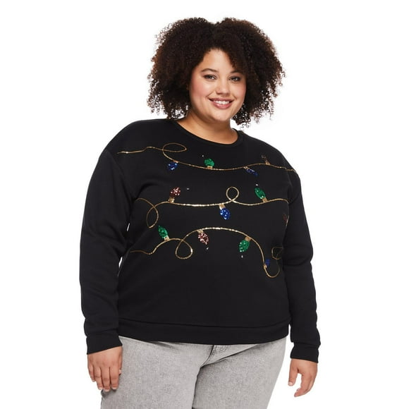 George Women's Plus Christmas Fleece Popover