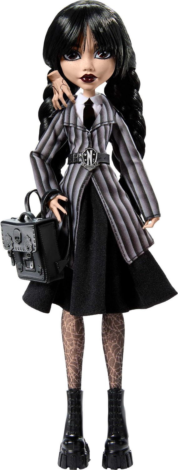 Monster High Wednesday Collectible Doll Wednesday Addams in Nevermore Academy Uniform with Thing Ages 6 Walmart