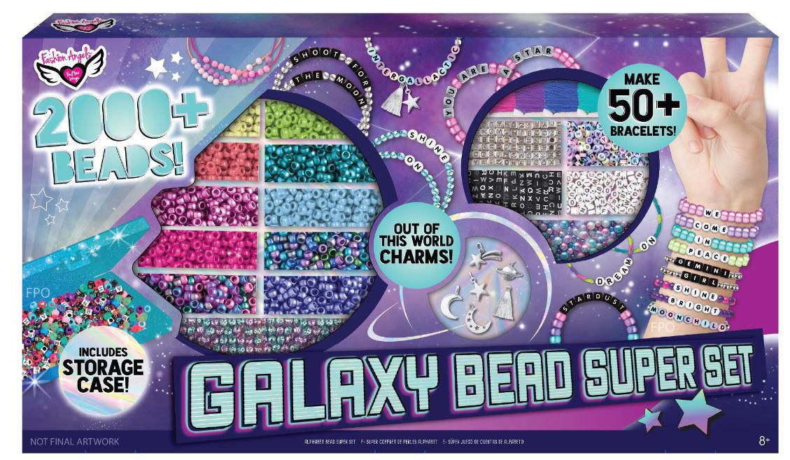 Fashion Angels Galaxy Bead Super Set, 2,000+ Bead Bracelet Making