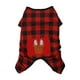 Way to Celebrate Vêtements pour chiens: Pyjama en jersey pour chiens, carreaux rouge et noir avec ornements de rennes, taille XS-XL – image 3 sur 8