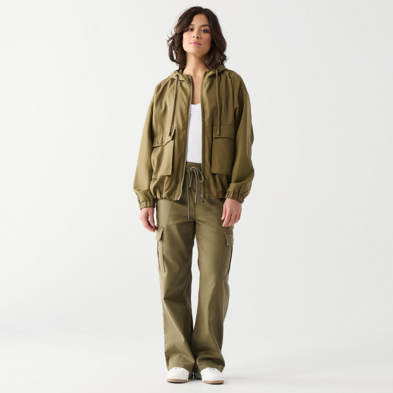 DV L/S Jacket with drawstring hood and large cargo pockets