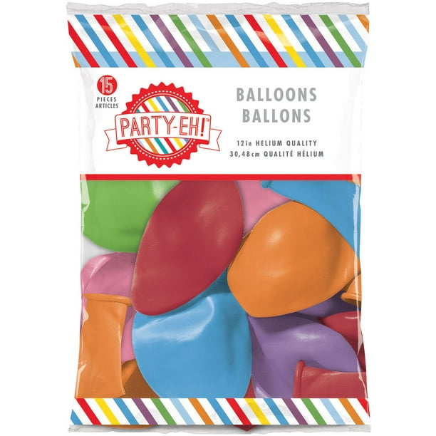 Party-Eh! Ballons en latex 15 ballons assortis