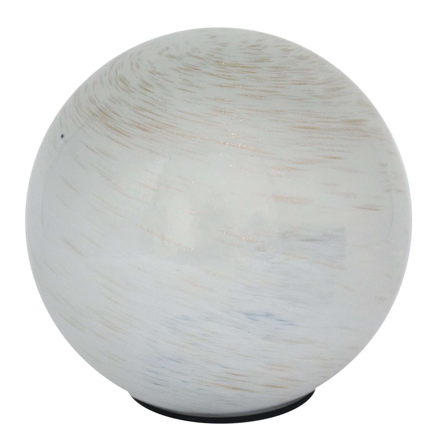 Hometrends 7" Handblown Art Glass Solar Gazing Ball, White Walmart