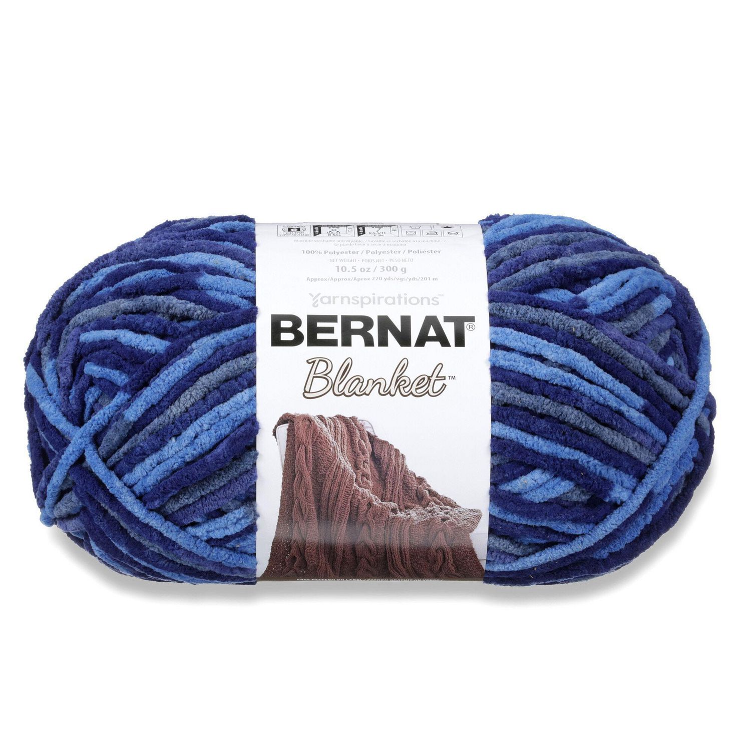 Bernat® Blanket™ Coastal Collection 6 Super Bulky Polyester Yarn, North Sea 10.5oz/300g, 220