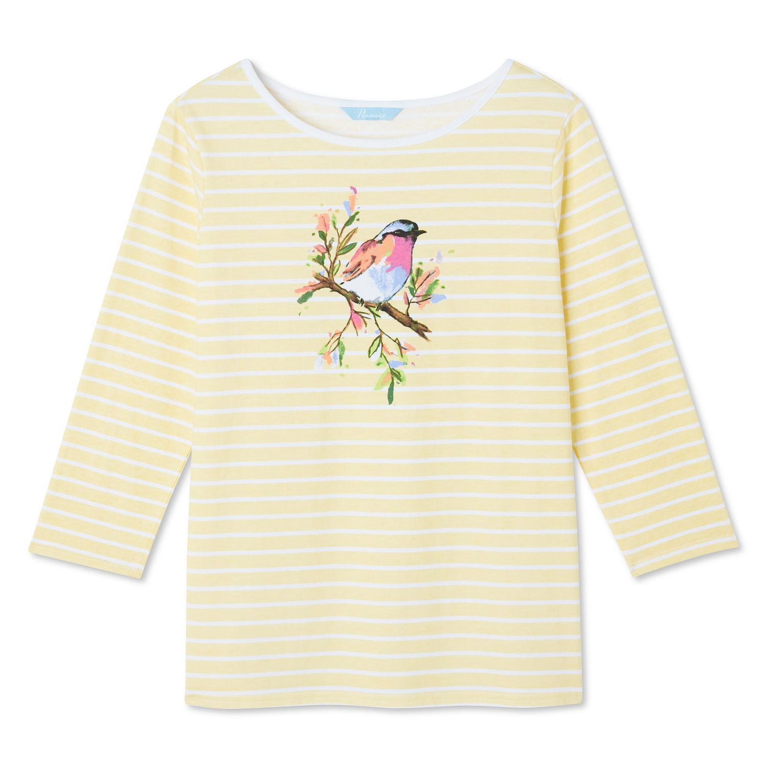 T-shirt imprimé à manches 3/4 Penmans pour femmes