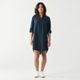 thumbnail image 2 of DV Mini button down denim shirt dress with L/S, 2 of 4