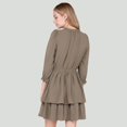thumbnail image 3 of DV Three quarter sleeve, V-neck mini dress, 3 of 4