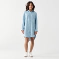 thumbnail image 2 of DV Mini button down denim shirt dress with L/S, 2 of 4