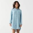 thumbnail image 1 of DV Mini button down denim shirt dress with L/S, 1 of 4