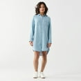 thumbnail image 2 of DV Mini button down denim shirt dress with L/S, 2 of 4