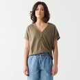 thumbnail image 1 of DV Chemise à manches courtes, ample, à poignets roulés et boutonnée sur le devant., 1 of 4