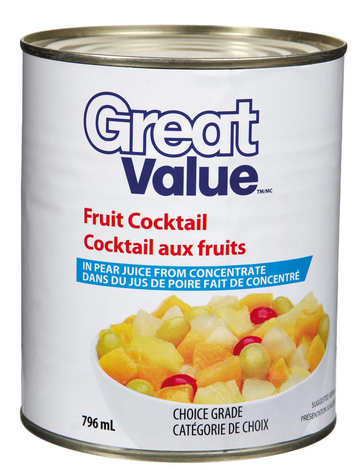 Great Value Fruit Cocktail in Pear Juice Walmart Canada