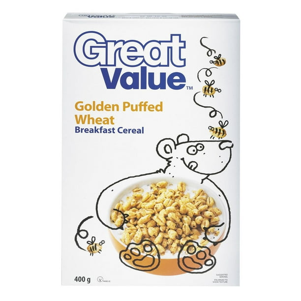 Céréales de blé soufflé doré Great Value