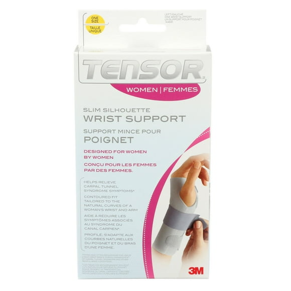 Support mince pour poignet Tensor(MC) pour femmes, poignet gauche, bleu pâle, taille unique