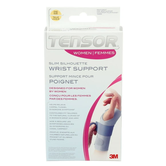 Support mince pour poignet Tensor(MC) pour femmes, poignet droit, bleu pâle, taille unique