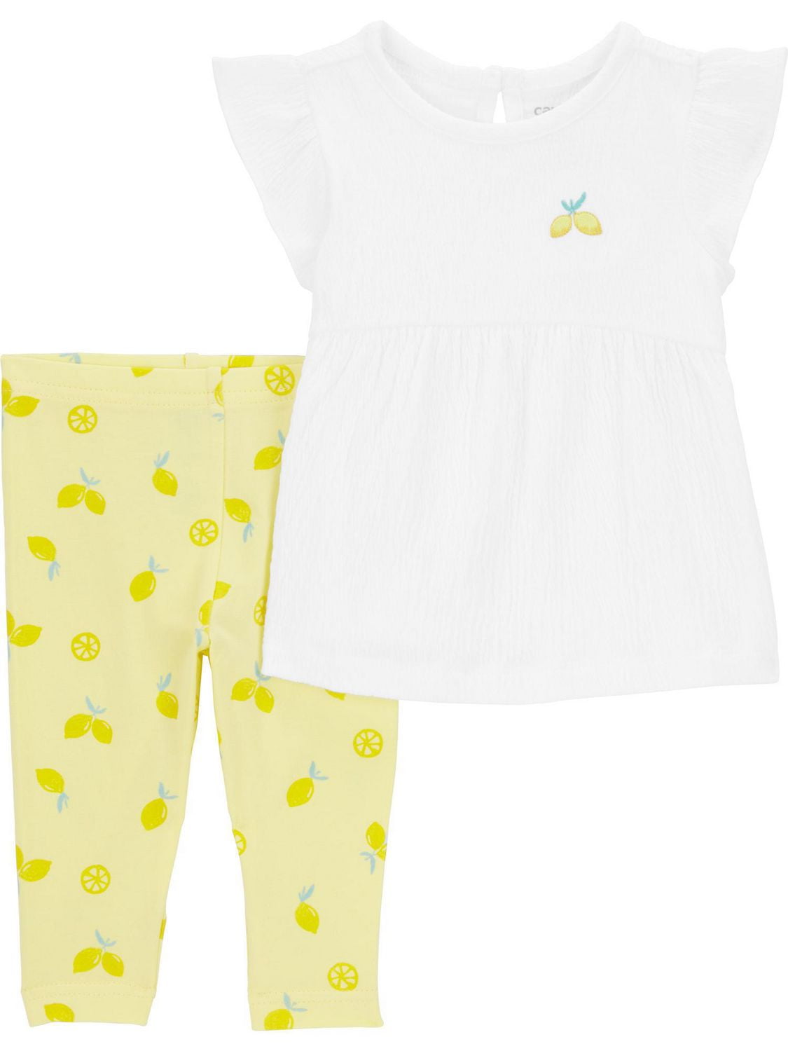 Carter's Child of Mine Newborn girls 2pc set - Lemon
