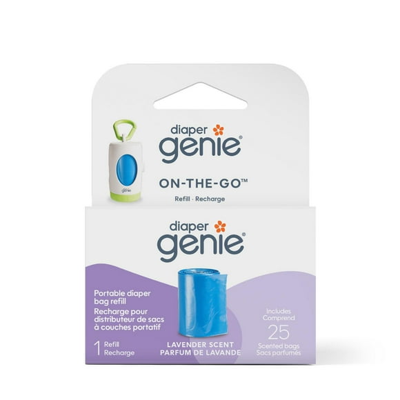 Diaper Genie Portable Diaper Bag Refill, 25 count