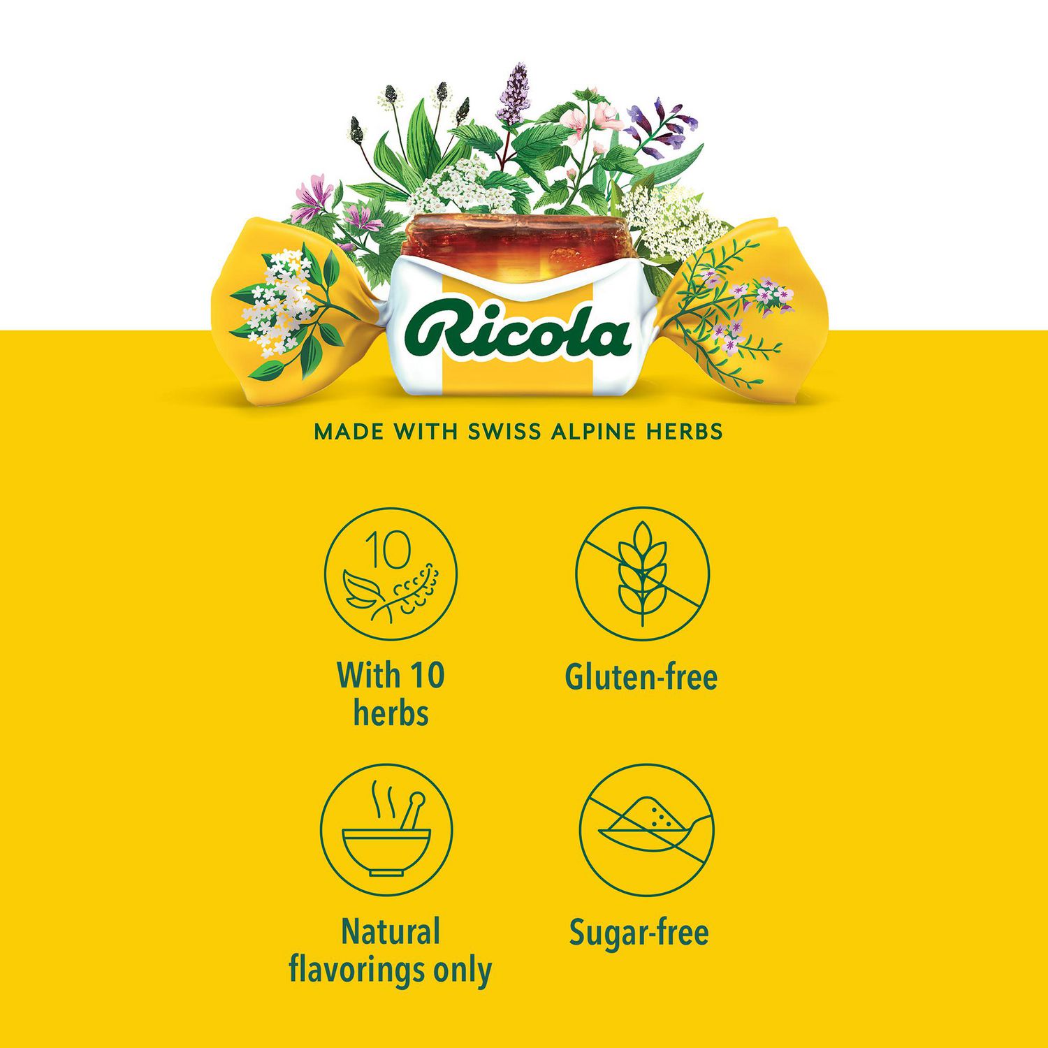 Ricola Green Tea with Echinacea Cough Suppressant Sugar Free 19 Drops 
