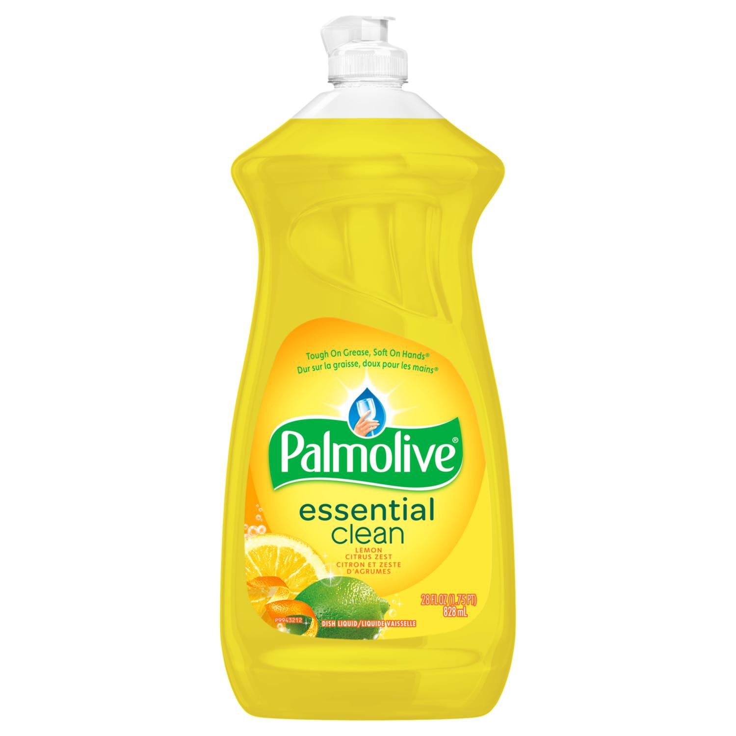 Palmolive Essential Clean Liquid Dish Soap, Lemon Citrus Zest Scent - 828  mL, 828mL 