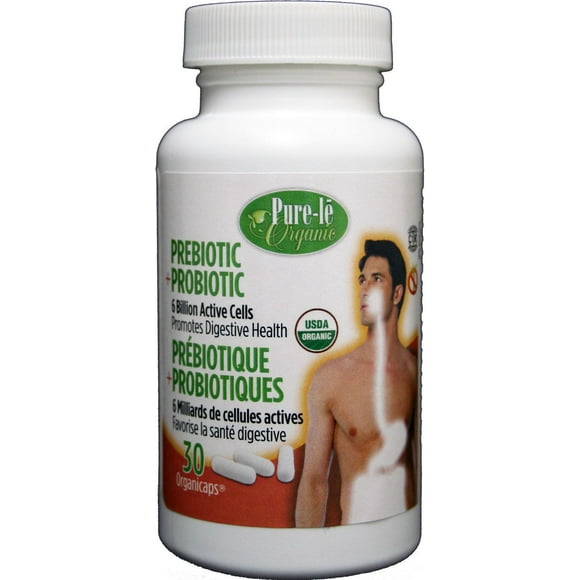 Capsules prébiotiques et probiotiques Organic de Pure-lē