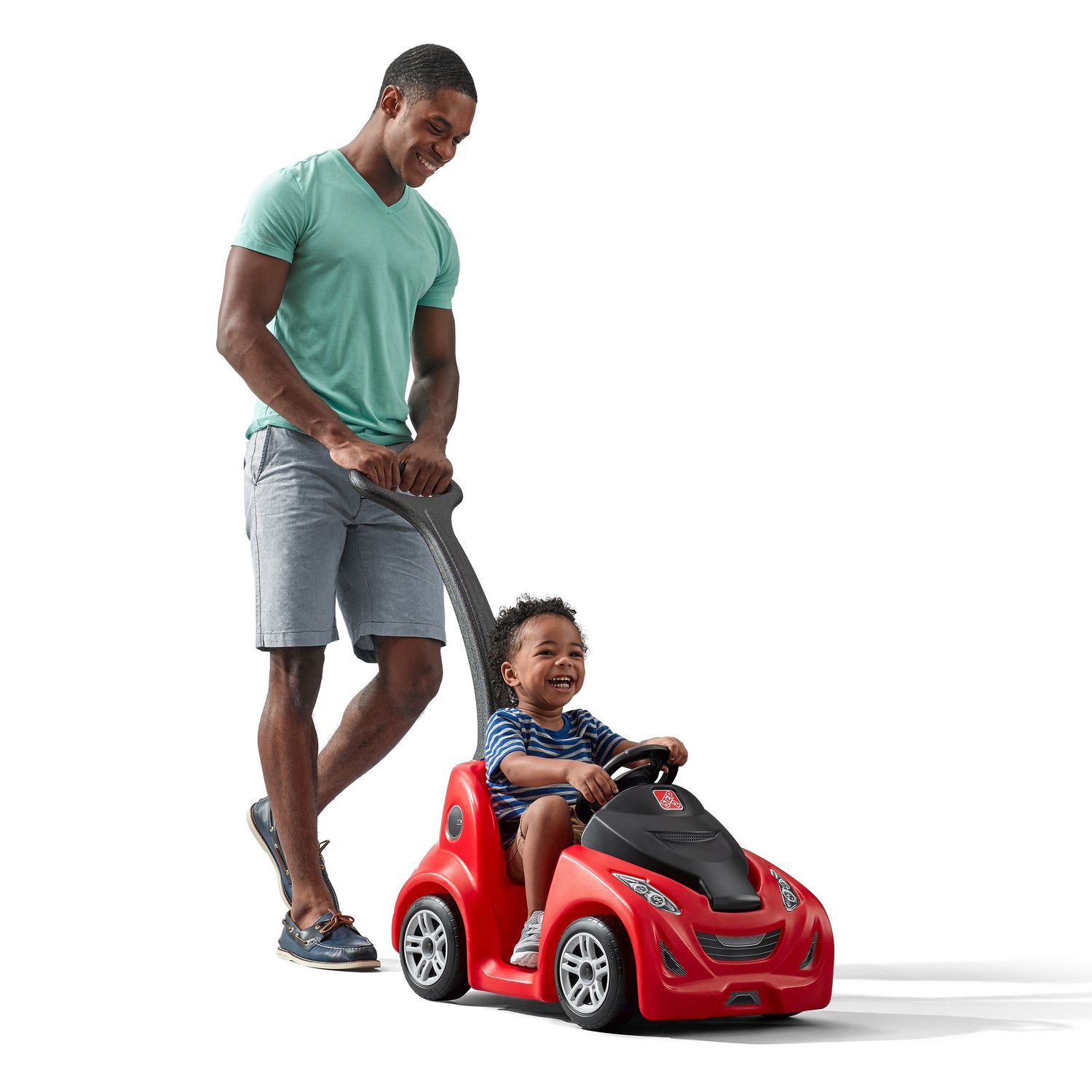 Step2 Easy Steer Sportster Voiture Enfant Porteur Auto en rouge, Véhicule  Jouet avec barre de poussée pour Enfants dès 2 ans