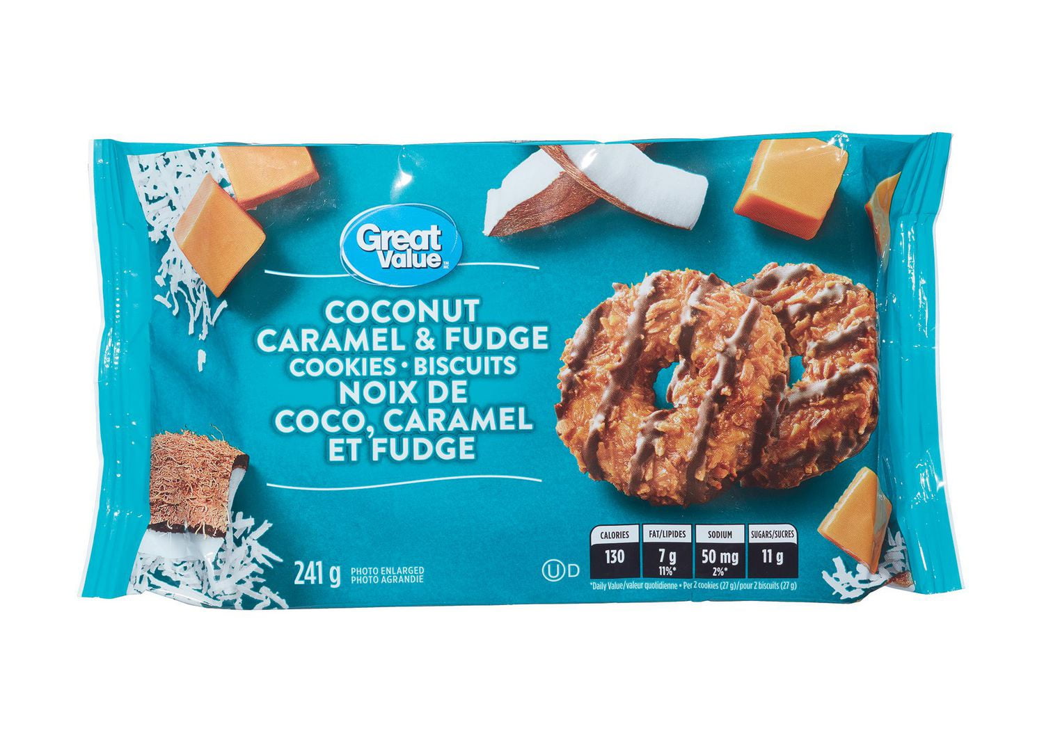 Great Value Coconut Caramel & Fudge Cookies Walmart Canada
