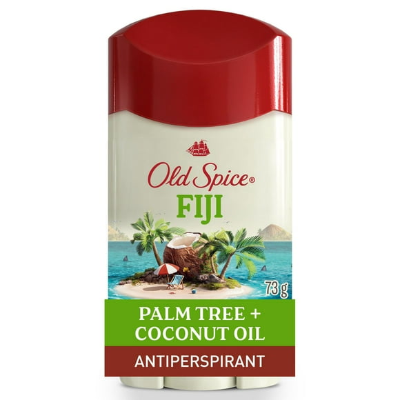 Antisudorifique et désodorisant pour hommes Old Spice Fiji avec palmier, protection contre la transpiration 24&nbsp;heures sur 24, 7&nbsp;jours sur 7, 73&nbsp;g (2,6&nbsp;oz) 73g