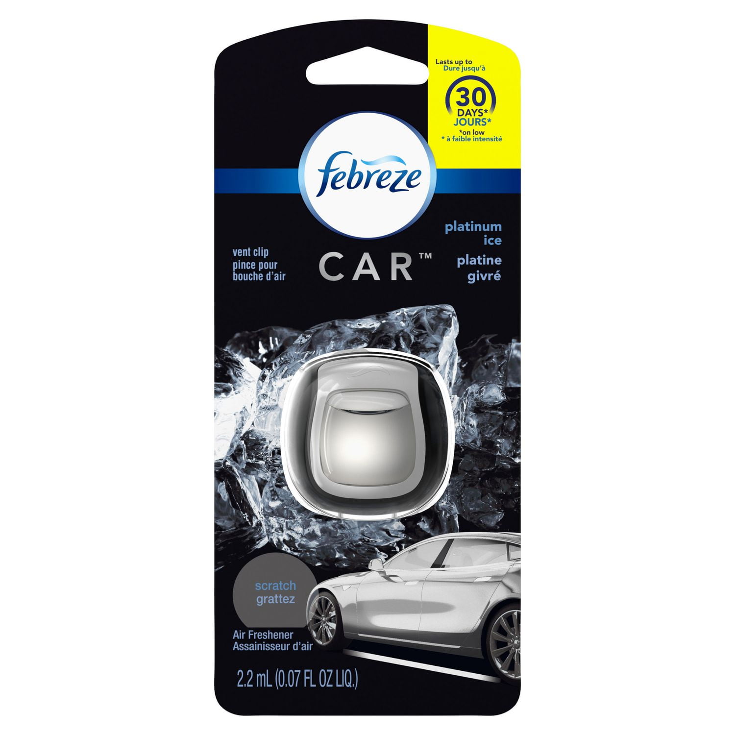 Febreze Car Air Freshener Vent Clips, Platinum Ice Walmart Canada