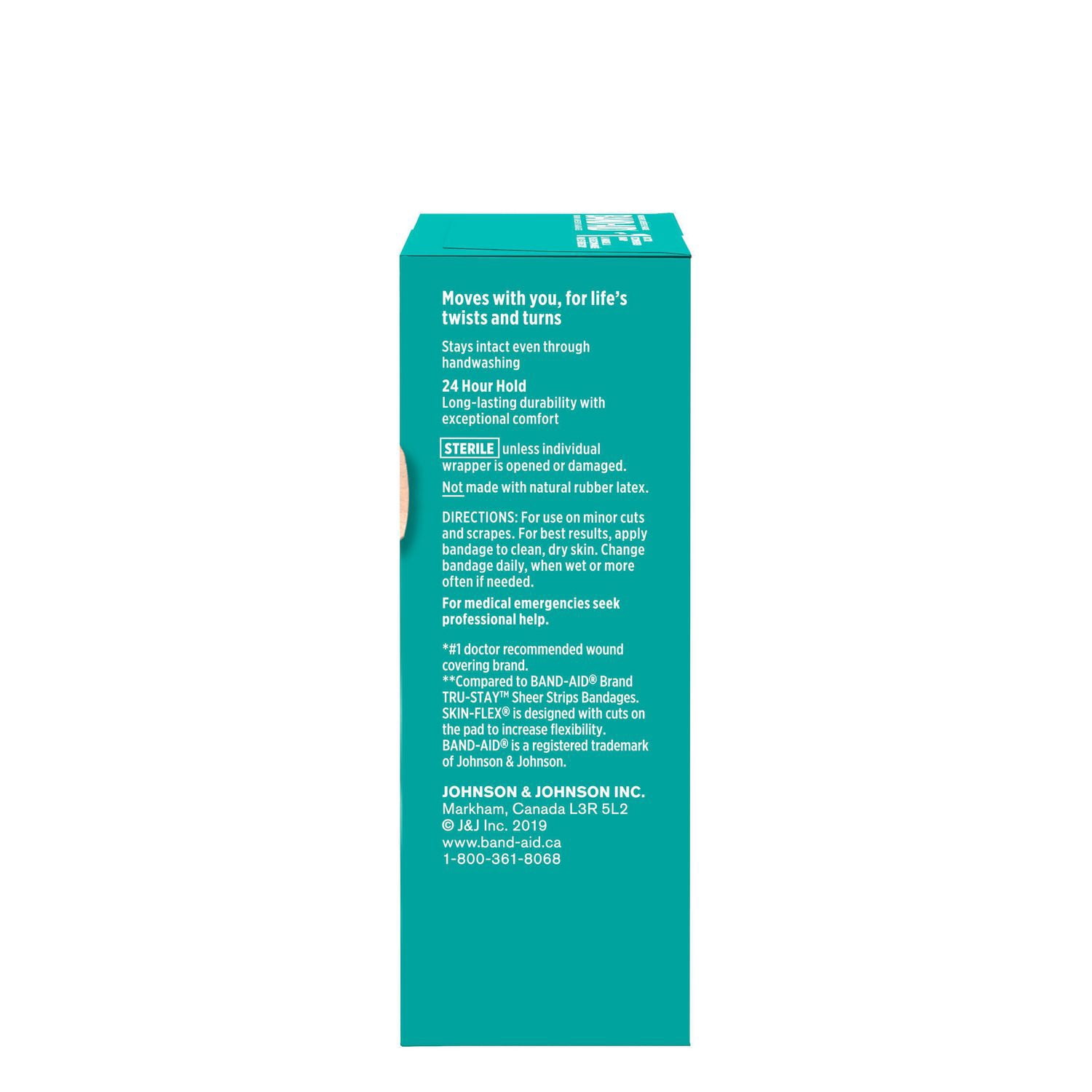 Pansements adhésifs FLEXI-CONTOUR de marque BAND-AID® pour les coupures et égratignures, 25 pansements, un format