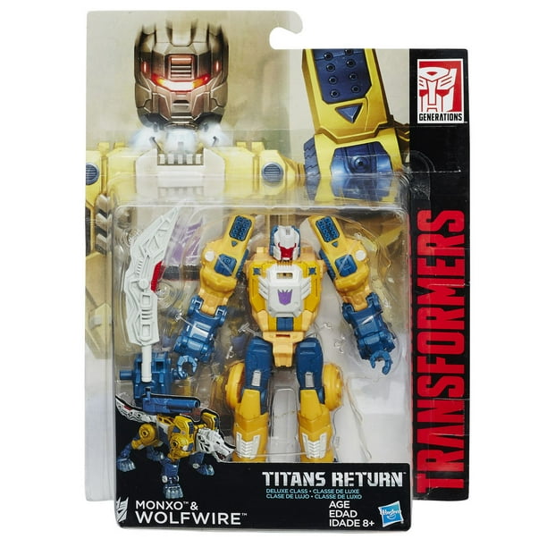 Figurines articulées Monxo et Wolfwire Maître Titan Generations Titans Return des Transformers