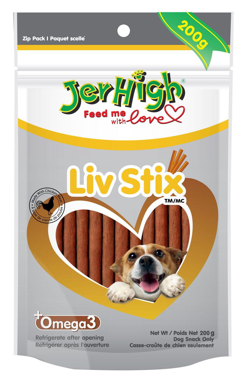 JerHigh Liver Stix Dry Dog Snack 200 g Walmart