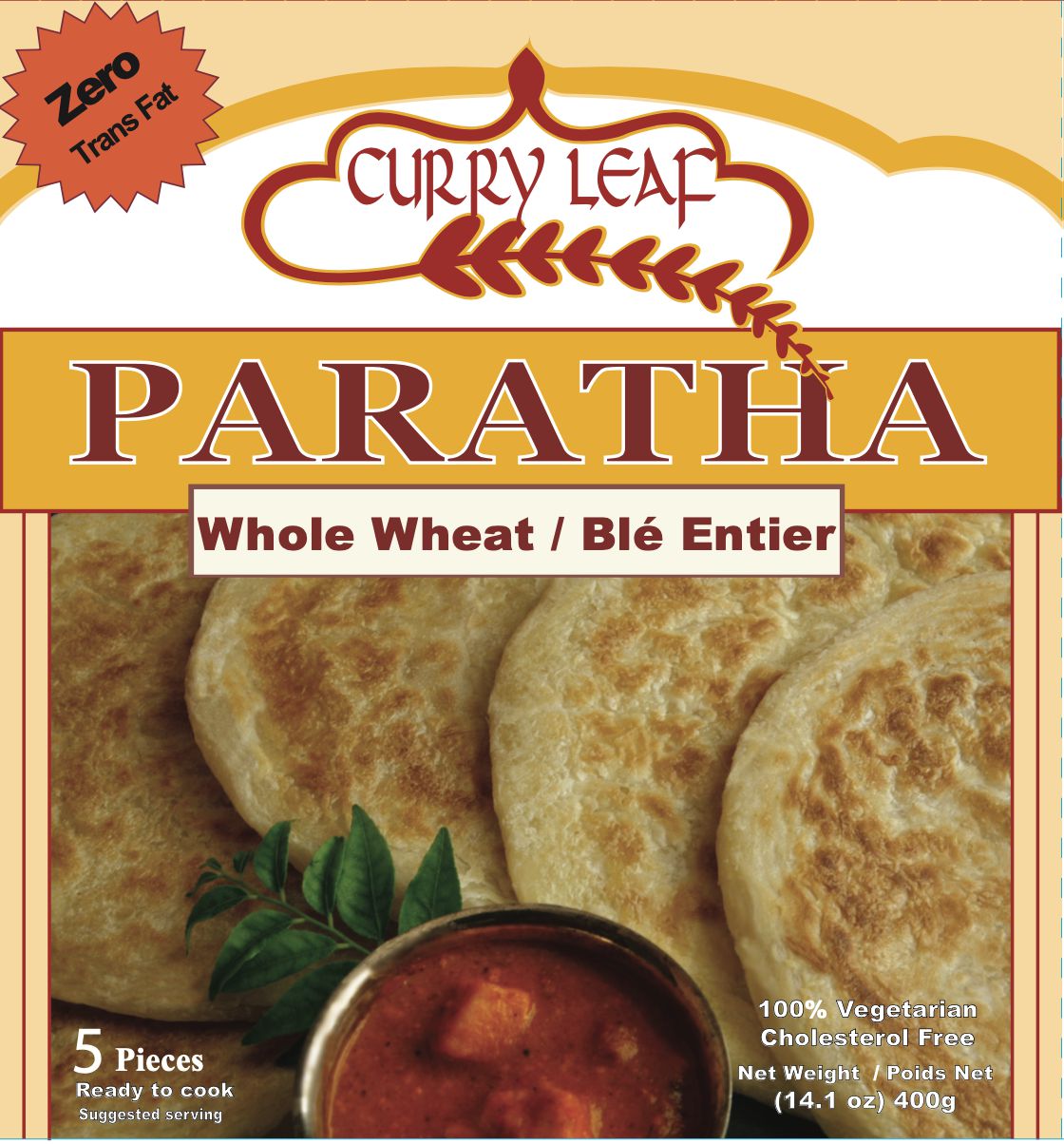 Curry Leaf Whole Wheat Paratha (frozen layered flat bread) Walmart Canada