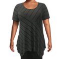 thumbnail image 1 of Time Square Women's Short Sleeve Stripe Top, 1 of 1
