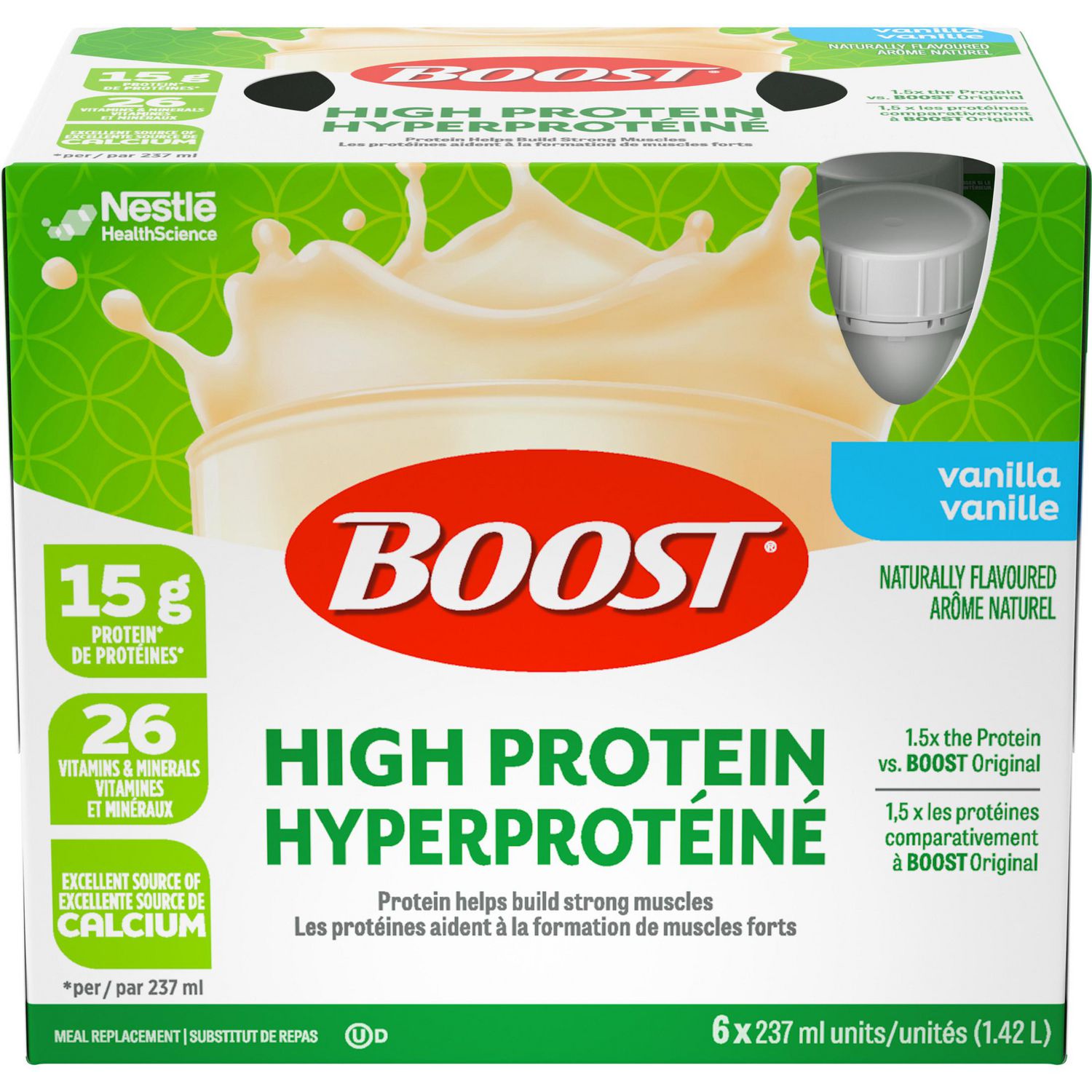 Boost HIgh Protein Meal Replacement Drink - Vanilla 6x237 ML