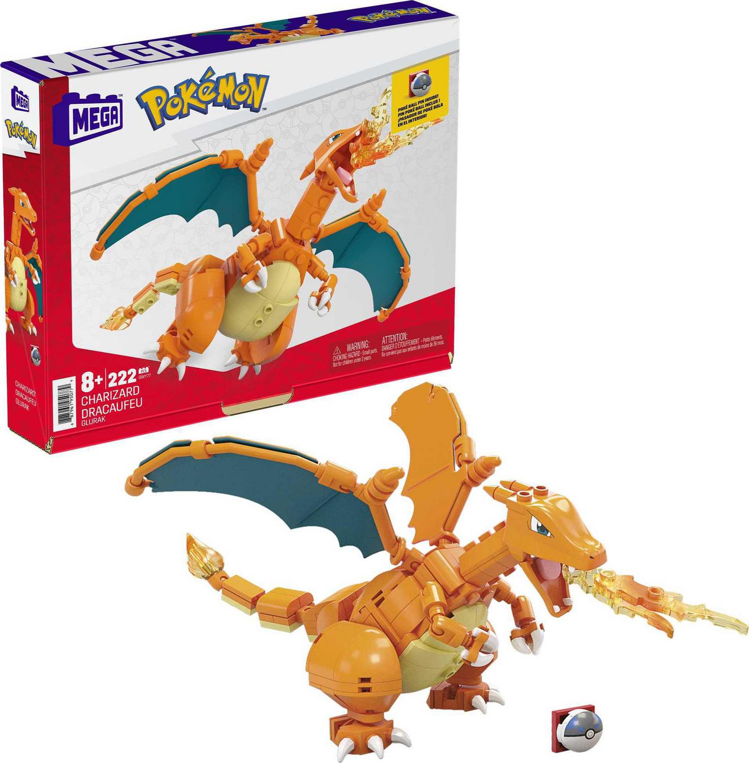 perderse itálico Marco Polo Mega Pokémon Charizard Construction Set - 210 Pieces | Walmart Canada